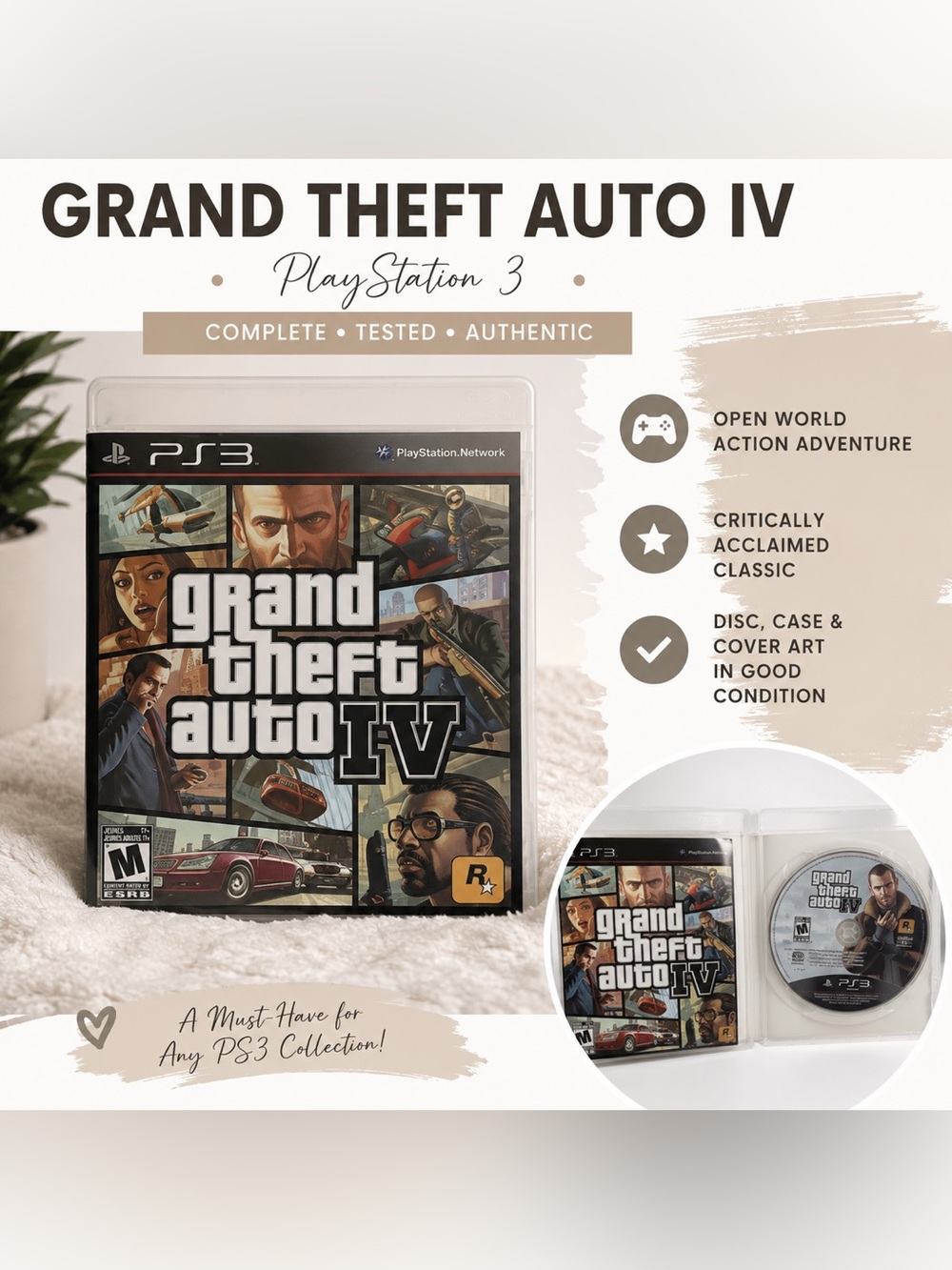 🎮 Grand Theft Auto IV GTA 4 PS3 – Original Map – Tested